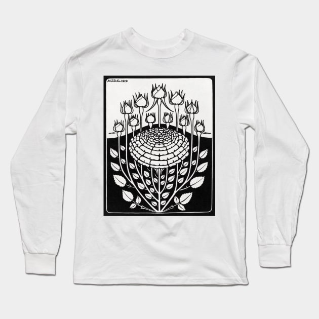 Rose Bush, 1919 Long Sleeve T-Shirt by WAITE-SMITH VINTAGE ART